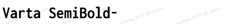 Varta SemiBold字体转换